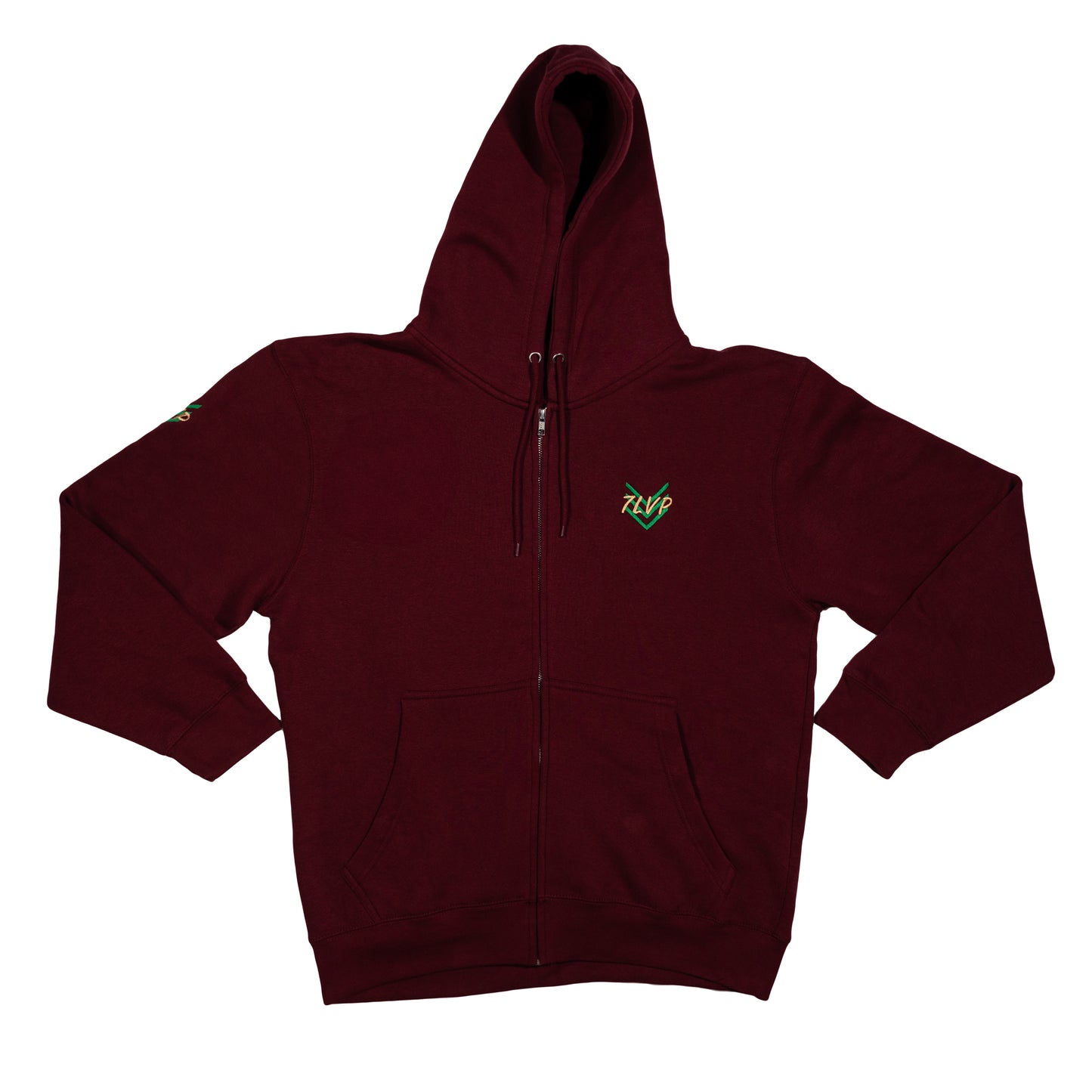 Burgundy Zipper Hoodie 7LVP